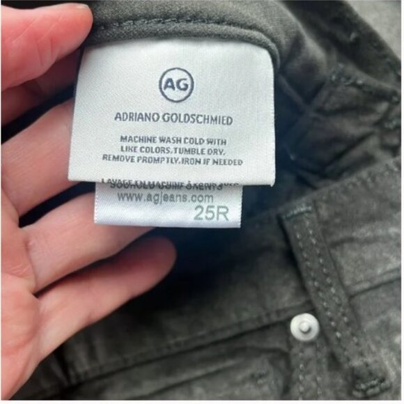 EUC AG Adriano Goldschmied Skinny Legging Velvet Jean Climbing Ivy Green Sz 25 R - Picture 8 of 9